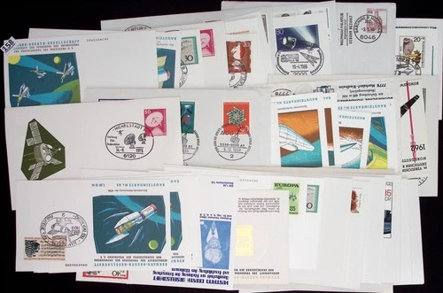 /// GERMANY - 100 FDC, COVER, POSTCARD - SPACE
