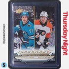 2024 UD MACKLIN CELEBRINI MATVEI MICHKOV CL SPECKLE RAINBOW FOIL YOUNG GUNS