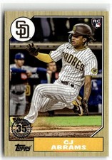 2022 Topps 1987 Baseball CJ Abrams RC #87TBU-10