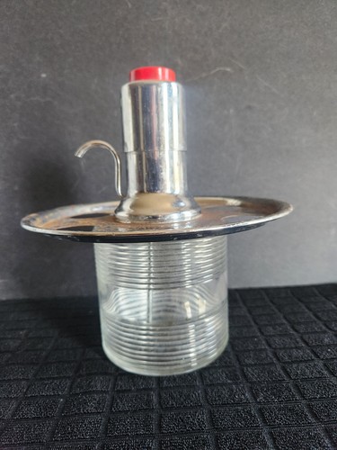 Vintage Liquor/Shot Dispenser Chrome Plated Pump Handle 6-Hole Tray NOT PUMPING