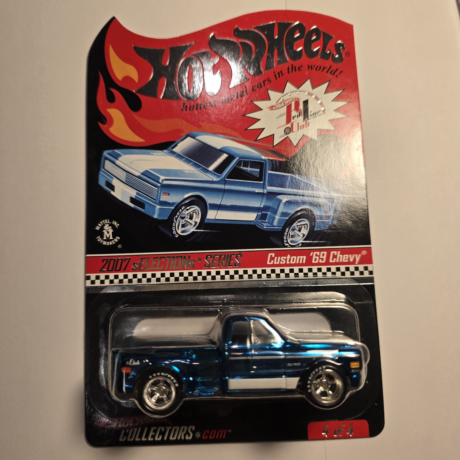 2007 Hot Wheels RLC sELECTIONs Series Custom '69 Chevy 4 of 4 Red Line Club Blue