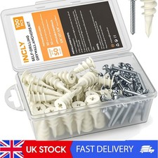 100 PC Heavy-Duty Wall Plug & Screw Kit with Assorted Case - Easy Install