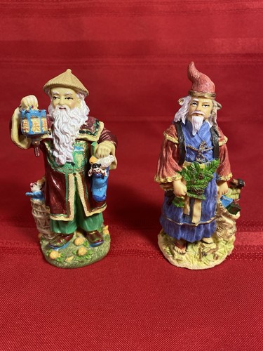 Vtg Lot of 2 The International Santa Claus Collection Japan , China 1996 Great - Picture 3 of 17