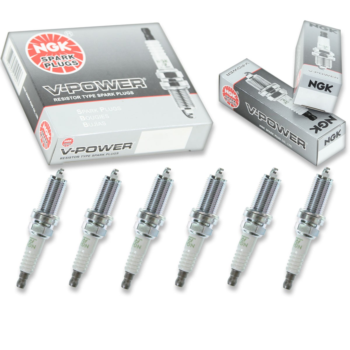 6 pcs NGK V-Power Spark Plugs for 2010-2017 Subaru Outback 3.6L  3.6L H6 - wo