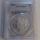 1880 S Morgan Dollar PCGS MS64 $1 Silver Coin San Francisco KM#110