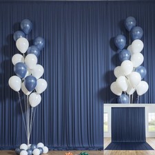 10x12 ft Navy Blue Backdrop Curtain 2 Panels for Wedding Photography Drapes