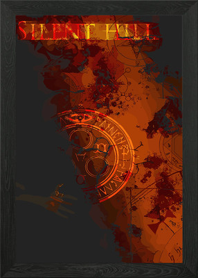 Silent Hill Abstrakte Digitale Kunst Gerahmtes Wandbild Poster Leinwanddruck Bild