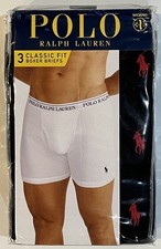 Polo Ralph Lauren Mens 3 Classic Fit Cotton Boxer Briefs Sz Large New In Package