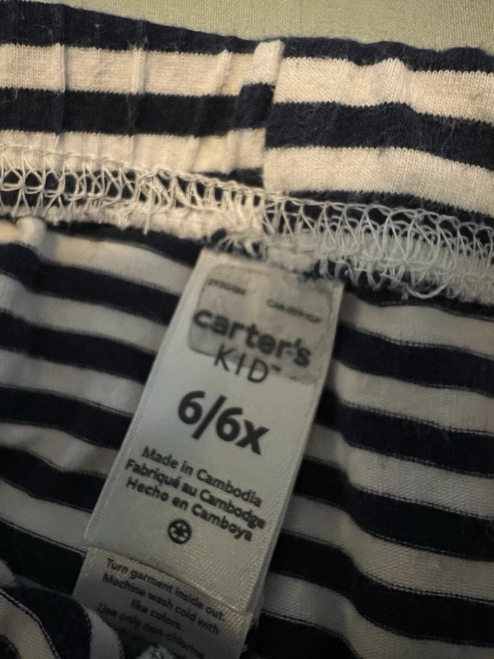 Pantalones florales a rayas Carters para niños pequeños talla 6-6x Foto 3 de 3