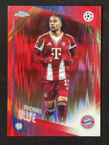 Michael Olise 2025-26 Topps Chrome UCC Hongbao Red Refractor Base #4 -cd2