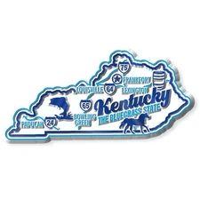 Kentucky Premium State Magnet by Classic Magnets, 3.6" x 1.8"