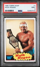1985 Topps WWF WWE Pro Wrestling #1 Hulk Hogan RC ROOKIE HOF Yellow PSA 9 MINT