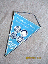 Wimpel URLAUB an der OSTSEE  FDGB Feriendienst Rostock dreieckige Form