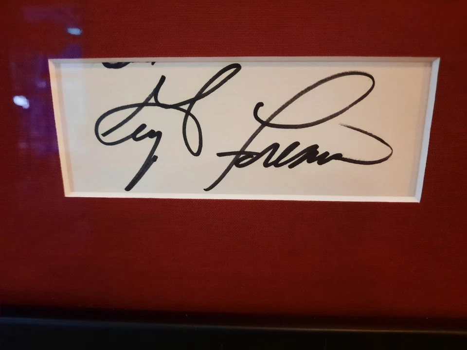 George Foreman & Joe Frazier Dual Signed Custom Framed - Image 2 of 4