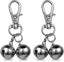 Dog Collar Bell 2 Strings in 4 Pieces Pet Bells for Collar Loud Brass Cat Bells