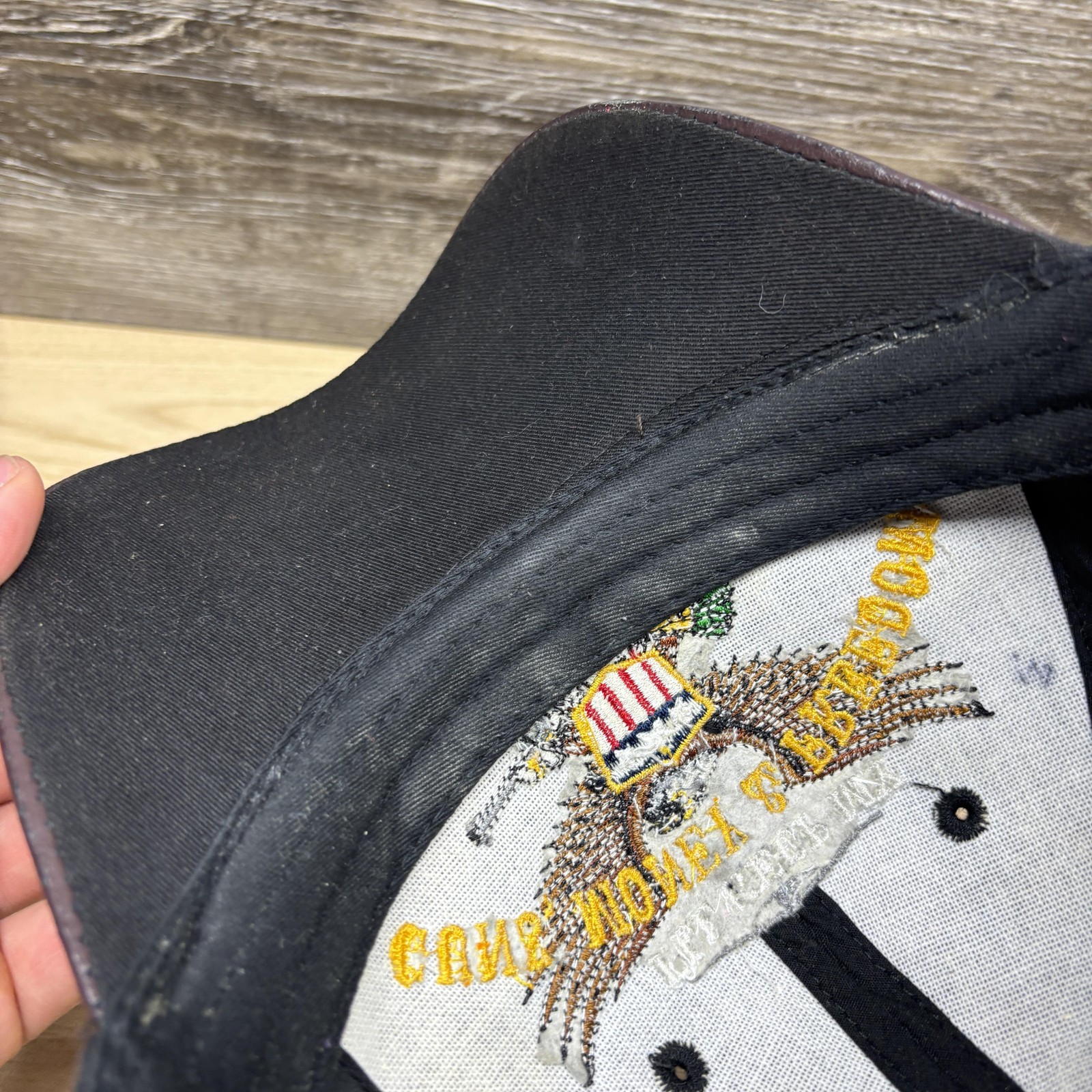 Second Amendment Hat Cap Strap Back Black Faux Le… - image 8