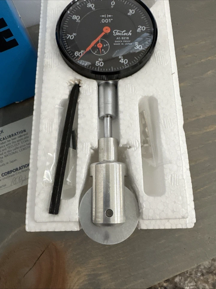 Teclock AI-921B 表盘跌落指示器,1 英寸范围,0-100 阅读,0.001 英寸渐变 全新 — 第 4/4 张图片
