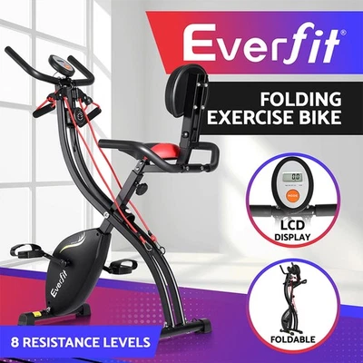 Everfit Folding Exercise Bike Magnetic X-Bike Indoor Cycling Resistance Rope - image 1 of 4