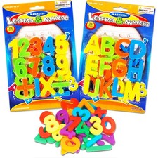 2 Pack Magnetic Learning Letters and Numbers, Total 52 Piece Set