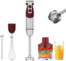 5-In-1 Immersion Hand Blender Set with Variable Speed, 400W, Stainless Steel - I
