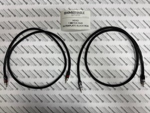 Kimber Kable Hero 1 Meter Pair with UltraPlate Black RCA (Retail $318)