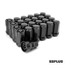 20x Black M14x1.5 Acorn Lug Nuts 1.8 Tall 4 Wheel Locks 1 Key For Chevy