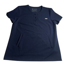 FIGS Casma Three-Pocket Scrub Top Navy Blue Women Size Medium W20SW1018 PO 1544