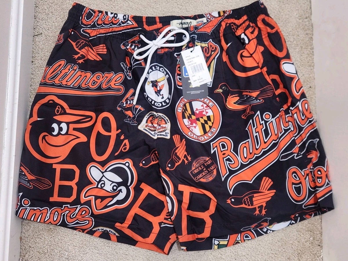 LARGE - Pro Standard Baltimore Orioles logo history SHORTS pants