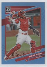 2021 Panini Donruss Optic Carolina Blue Prizm 46/50 Yadier Molina #175 0t2