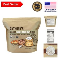 4 lb USDA Certified Organic Oat Flour - Gluten Free  Non-GMO for Healthy Baking