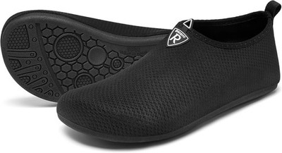 Racqua Wasserschuhe Barfuß Strand Badeschuhe schnelltrocknend Aqua Yoga schwarz 36/37 UK4