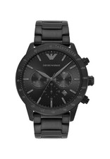 ⌚️Emporio Armani Herren Chronograph mit Schwarzen Edelstahlarmband UVP …