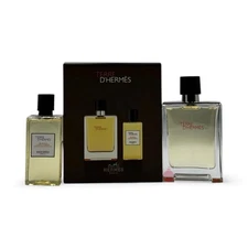 Terre D'Hermes Eau Intense Vetiver 3.4 oz EDP spray+ 2.8 gel Men's Set - New