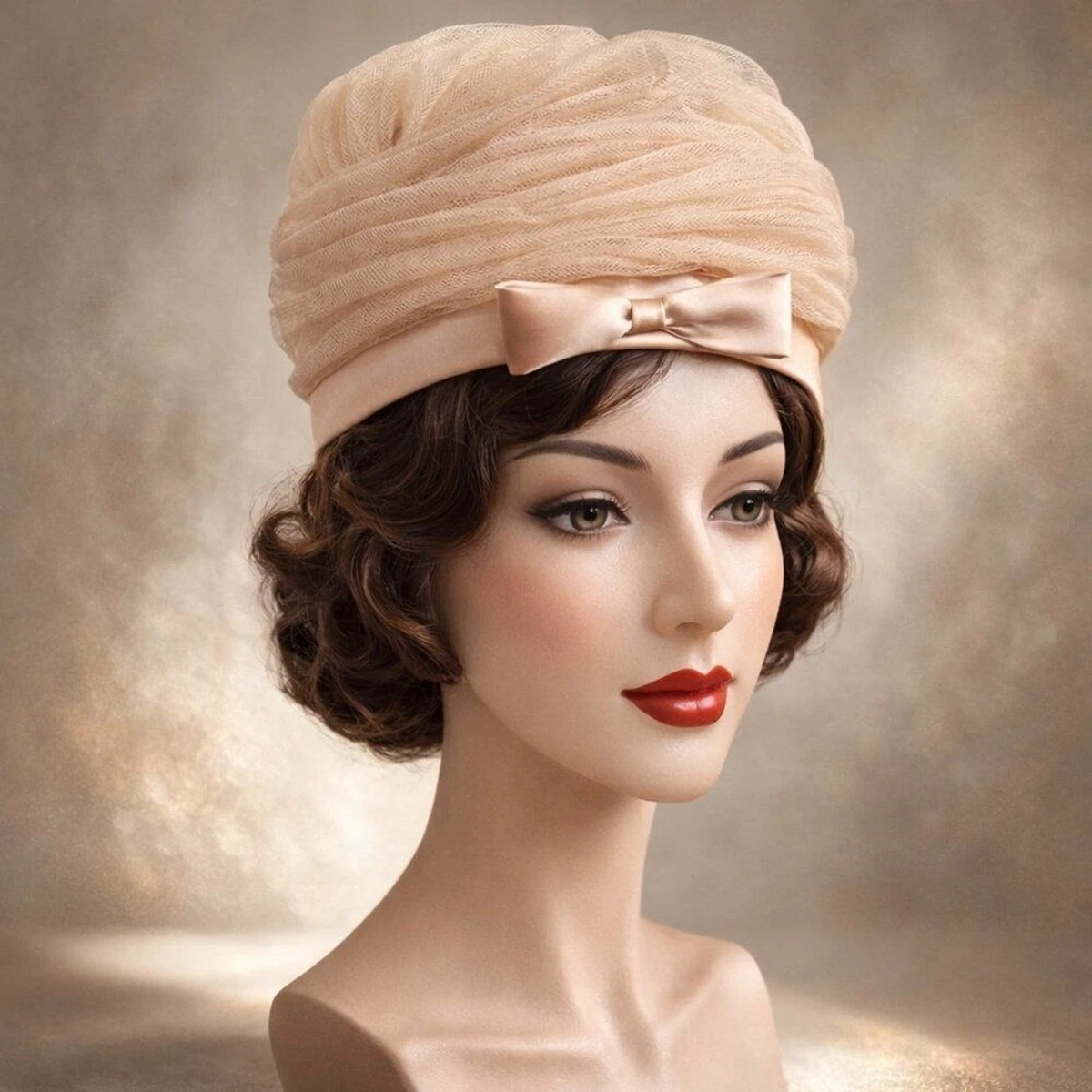 vintage 1940s cream turban rabbit fur hat jeweled 40s fashion avant garde diva 1940s Fur Hat - Etsy main image 3