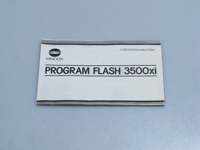 Minolta Bedienungsanleitung Anleitung für Program Flash 3500xi - gebraucht