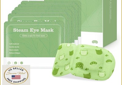 Jekeno Steam Eye Mask 12 Pack for Dry Tired Eyes 40-60 Min Self-Moisturizing NEW
