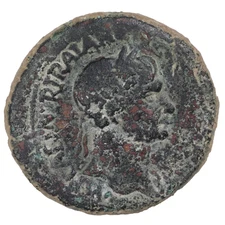 Trajan 98-117 AD AE29 Ancient Roman Provincial Bronze Coin Caesarea Maritima