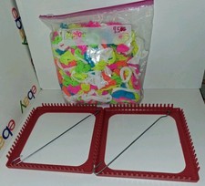 Potholder Loom Kit: 2 Looms/2 Hooks/ Large Ziplock Of Loops Bright Neon Colors