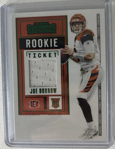 Joe Burrow 2020 Panini Contenders Rookie Ticket Green Foil Patch Bengals NFL