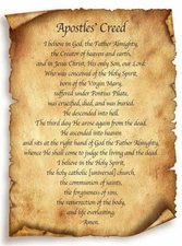 Apostles' Creed Christian Catholic poster print Home Decor