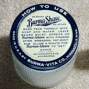 Vintage Men's Grooming Burma Shave Items