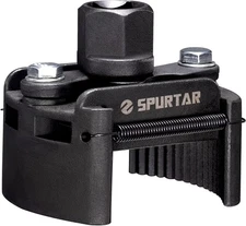 Spurtar Adjustable Oil Filter Wrench 2-3/8 to 3-1/8 inch 60-80mm, Black 