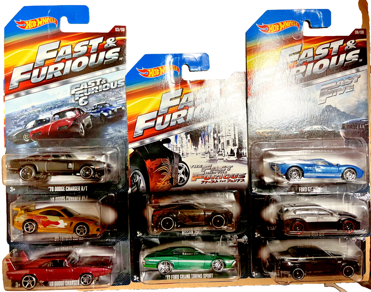 FAST & FURIOUS SET OF 8 CARS by HOT WHEELS 1:64 HOT WHEELS SPECIAL