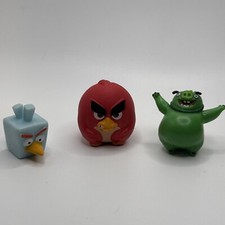 Angry Birds 1  inch Rubber Figure Lot Of 3