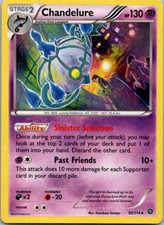 Pokemon Card Chandelure 50/114 Steam Siege Holo Rare 2016 Near Mint NM