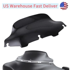 8" Wave Windshield Black Screen For Harley Touring Electra Street Glide 96-13