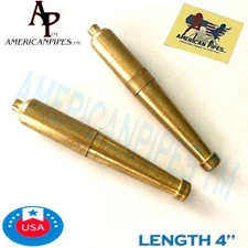 American Pipes™️ SOLID BRASS 2 PCS Zeppelin Bullet tobacco Smoking Pipe