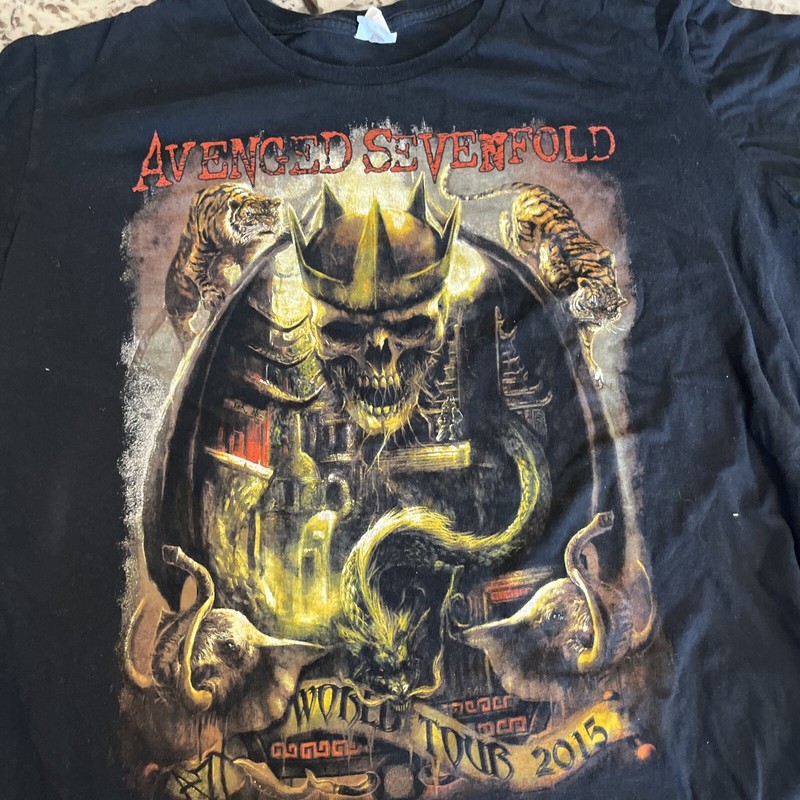 Avenged Sevenfold The Evil Tour 2015 T-shirt Unisex World Tour Size 2XL