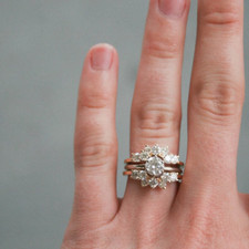 1.96Ct Round Cut Lab Created Diamond 14K Yellow Gold FN Anniversary Ring Set