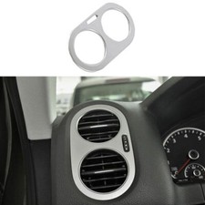 Cubierta de ventilación de salida de aire acondicionado fila trasera plateada mate para VW Tiguan 09-17 1 pieza